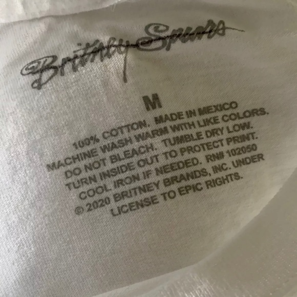 Britney Spears UO Exclusive OS White Tee Shirt - Picture 3 of 4